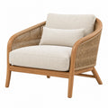 Geflechtsessel 82 x 78 x 86 cm Holz Natur Beige - Lounge-Stil
