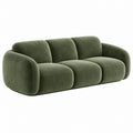 3-Sitzer-Sofa 220 x 95 x 78 cm mit Samtbezug Olivgrün - Modernes Wohnzimmer Sofa
